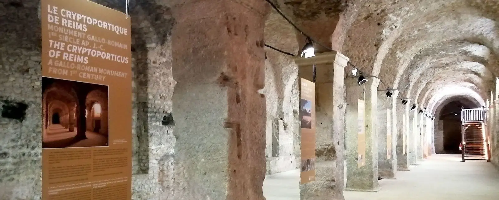 Ancient Cryptoporticus in Reims, a mysterious underground gallery from the Roman era, inviting exploration and discovery.